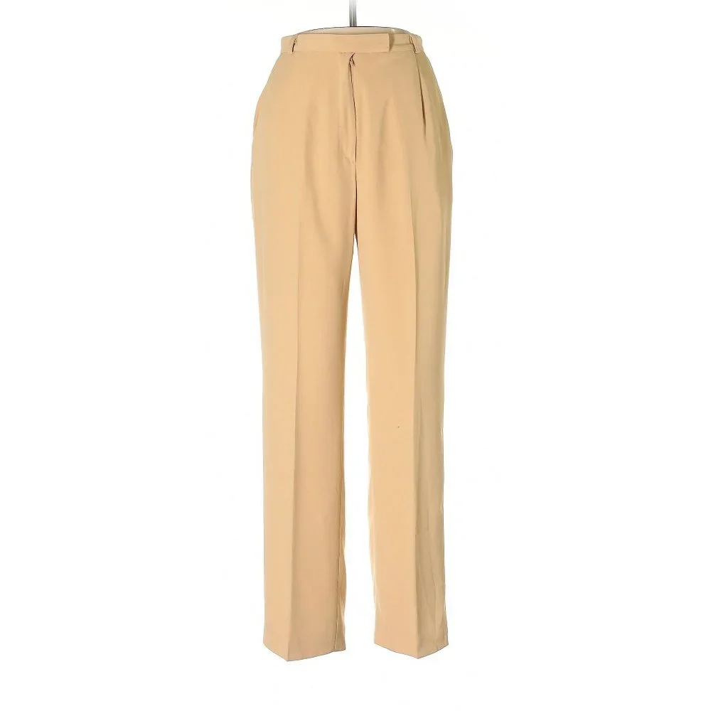 Alex New York Tailored Tan Trousers | Lined Straight Leg Pants | Size 8 - Picture 2 of 10
